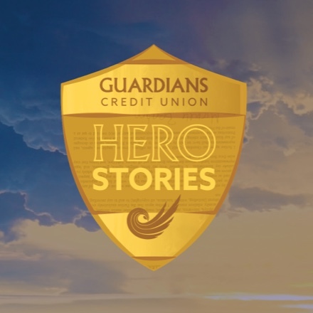 The Guardians Hero Stories logo.