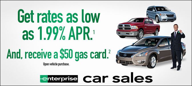 Rates as low as 1.99% APR and a $50 gas card!