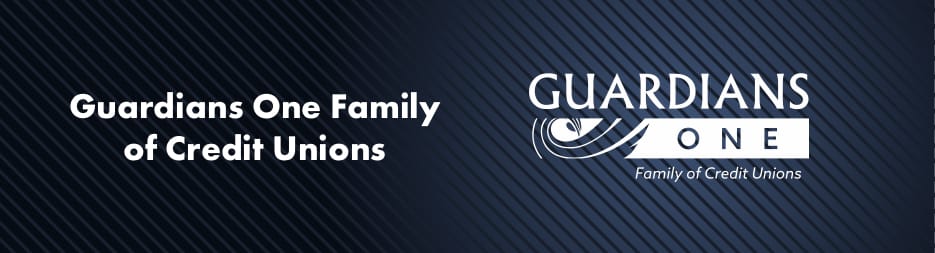 The Guardians One logo. On the left, the words: Guardians One Family of Credit Unions